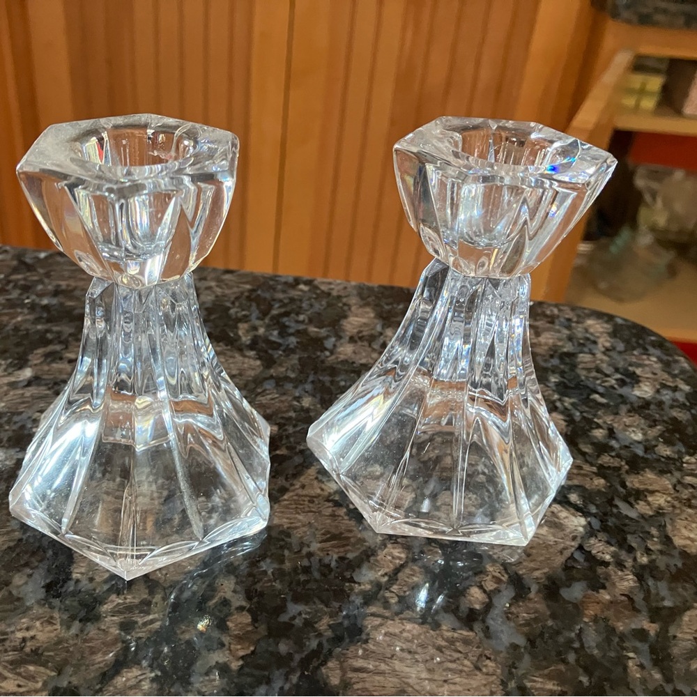 Crystal candle holders